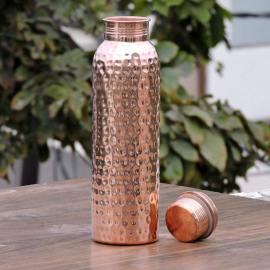 Copper hammered bottle for water fresh 
