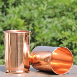 Plain copper tumblers for drinking water 